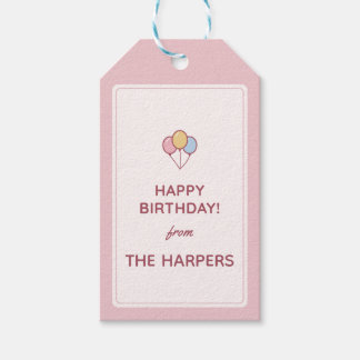 Ballonnen "Gefeliciteerd Van" Naam Cadeaubijschrif Cadeaulabel