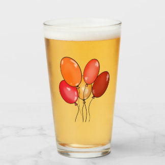 Ballonnen gelukkige vibraties glas