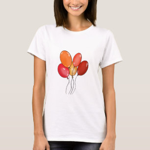 Ballonnen gelukkige vibraties t-shirt