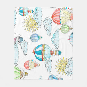  ballonnen: grillige Waterverf naadloos. Fleece Deken