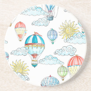  ballonnen: grillige Waterverf naadloos. Zandsteen Onderzetter