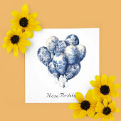 Ballonnen in Delfts Blauw, aanpasbaar Kaart