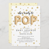 Ballonnen klaar om te POPPEN Neutrale doucheuitnod Kaart (Voorkant / Achterkant)