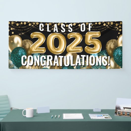 Ballonnen Klasse 2025 Afstuderen Spandoek (Beurs)