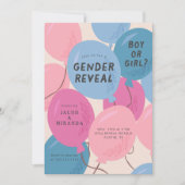 Ballonnen onthullen geslacht kaart (Voorkant)