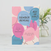 Ballonnen onthullen geslacht kaart (Staand voorkant)
