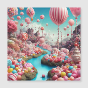 Ballonnen Snoep land Magnetische Uitnodiging