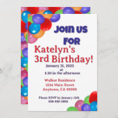 Ballonnen Uitnodiging (Voorkant / Achterkant)