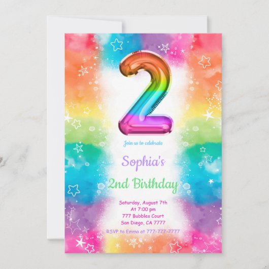 Ballonnen Uitnodigingen (Voorkant)