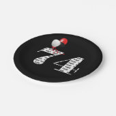 ballonnen van 74e verjaardag papieren bordje (Gekanteld)