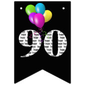 ballonnen van het 90e verjaardagsfeest vlaggetjes (Tweede vlag)