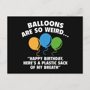 ballonnen zijn zo vreemd briefkaart