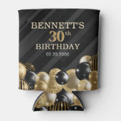 Ballonnen Zwart Goud Blikjeskoeler (Voorkant)