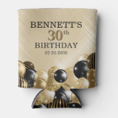 Ballonnen Zwart Goud Blikjeskoeler (Voorkant)