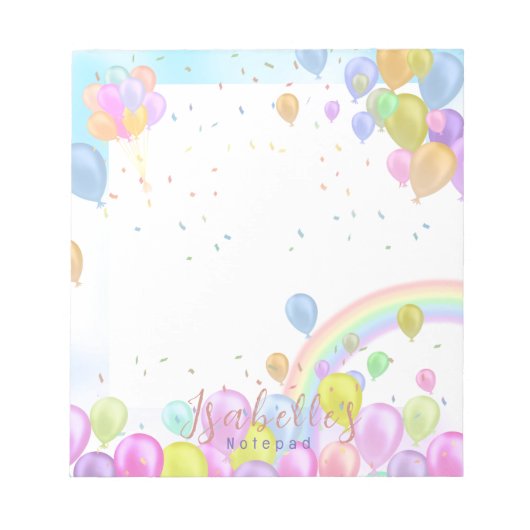 ballonpastel notitieblok (Voorkant)