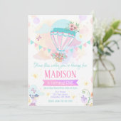 Ballons à air chaud 1er anniversaire Invitation (Debout devant)