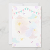 Ballons à air chaud 1er anniversaire Invitation (Dos)