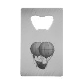 Ballons à air chaud argentés Steampunk avec navire (Dos)