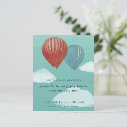 Ballons à air chaud peint Programme de mariage per (Debout devant)