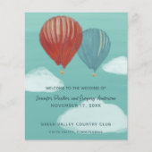 Ballons à air chaud peint Programme de mariage per (Devant)