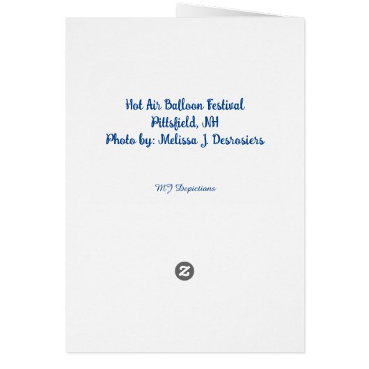 Ballons à air chaud - Pensez à vous (Dos)