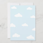 Ballons à air chaud rose et menthe Invitation d'an (Dos)