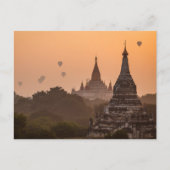 Ballons à air chaud sur Bagan dans la carte postal (Devant)