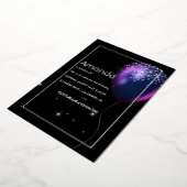 Ballons à huile d'argent Invitation Anniversaire F (Rotation)