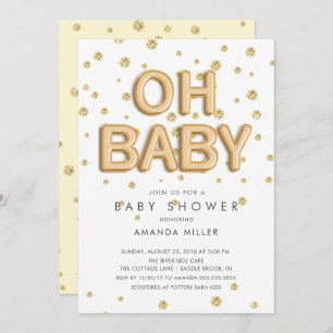 Ballons à huile Oh Baby Neutral Douche Invitations