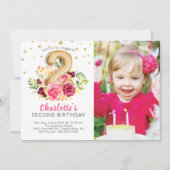 Ballons à huile photo 2E Invitation d'anniversaire (Devant)