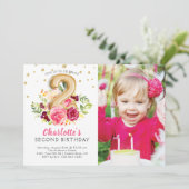 Ballons à huile photo 2E Invitation d'anniversaire (Debout devant)