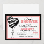 Ballons à imprimer Zebra Invitations de douches po (Devant / Derrière)