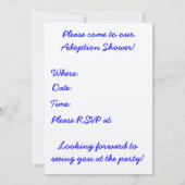 Ballons Adoption Douche invitation (Dos)