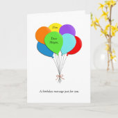 Ballons amusants-Bonne carte de voeux pour le 30e  (Fleur jaune)