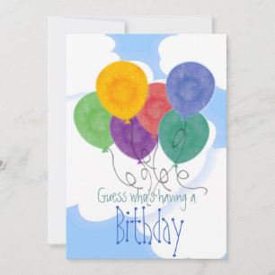 Ballons Anniversaire Fête Invitation