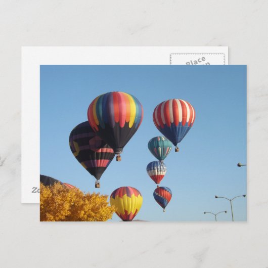 Ballons Arrivés Carte Postale (Devant / Derrière)