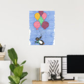 Ballons avec Poster d'art en pingouin Imprimer (Bureau à domicile)