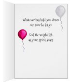 Ballons blancs se lever au-dessus de la carte de v (Intérieur (Droit))