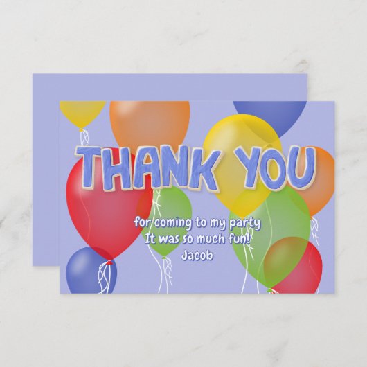 ballons bleu découpe biscuits anniversaire merci (Devant / Derrière)