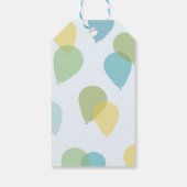 Ballons bleu vert mignon Merci étiquettes cadeaux (Dos)