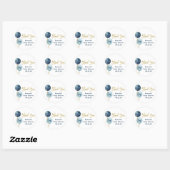 Ballons bleus baby shower garçon autocollant (Feuille)