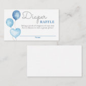 Ballons Bleus Carte à rabat pour couches (Devant / Derrière)