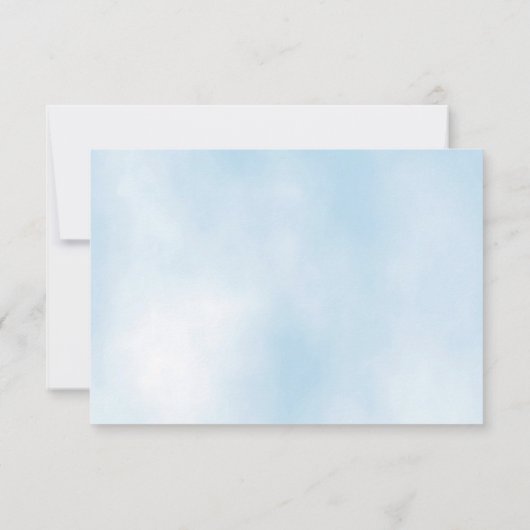 Ballons bleus Cartes de remerciements (Dos)