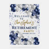 Ballons Bleus de bienvenue de la fête de retraite (Recto)