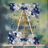 Ballons Bleus de bienvenue de la fête de retraite (Neutre)