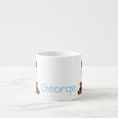 Ballons Bleus et Chocolat Nounours Bébé Mug (Devant)