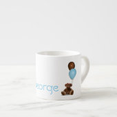 Ballons Bleus et Chocolat Nounours Bébé Mug (Devant droit)