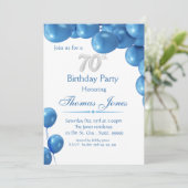 Ballons Bleus Invitation 70e Anniversaire (Debout devant)