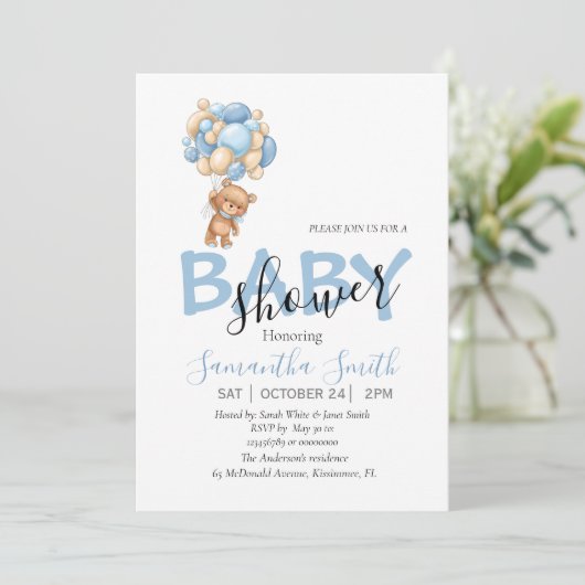 Ballons Blue Invitation (Debout devant)