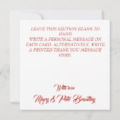 Ballons. Carte de remerciement. Personnaliser. (Dos)